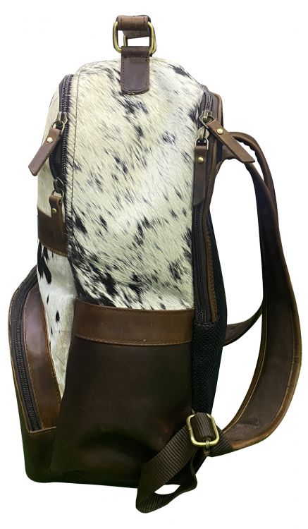 Klassy Cowgirl Leather Crossbody Bag with Hair on Cowhide W ITH Barrel Racer Brand