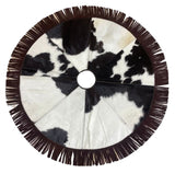 Cowhide Leather Christmas Tree Skirt - Pure Country Bling 