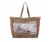 Salt N Pepper Canvas and Cowhide Bag - Pure Country Bling 