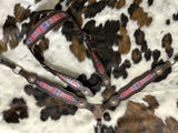 Pink Aztec Headstall and Breastcollar - Pure Country Bling 