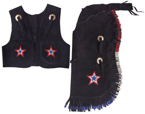 Kid's Suede Chaps and Vest - Pure Country Bling 