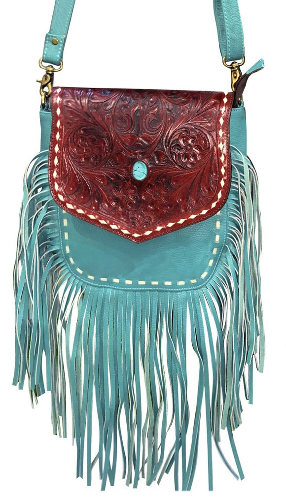 Klassy Cowgirl Brown Fringed Crossbody Bag - Pure Country Bling 