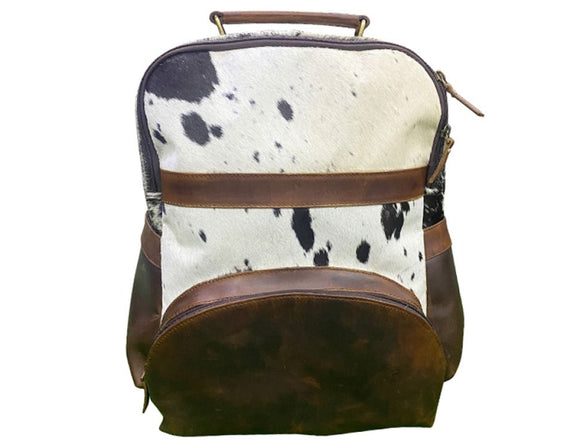 Klassy Cowgirl Hair on Cowhide Leather Backpack - Pure Country Bling 