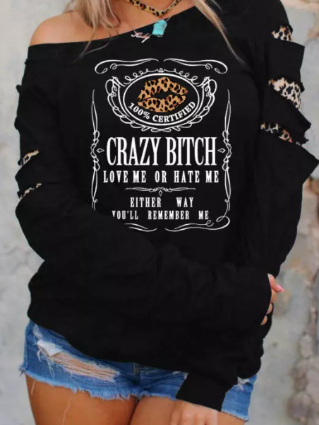 Crazy Bitch T-shirt - Pure Country Bling 