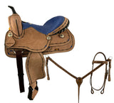 Barbwire & Suede Pleasure Saddle - Pure Country Bling 