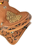 Cheetah Seat Barrel Saddle - Pure Country Bling 