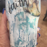 Walk By Faith Boot Tumbler - Pure Country Bling 